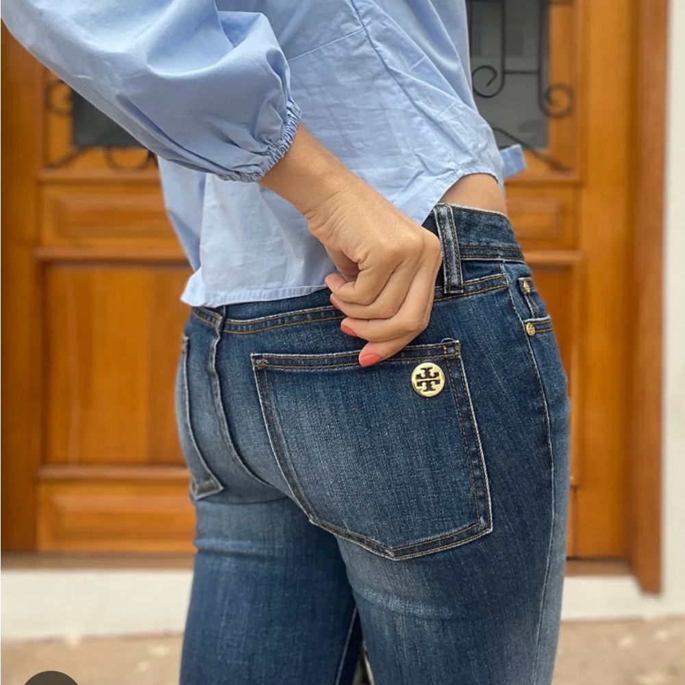 Tory Burch Dark Blue Classic Denim Jeans